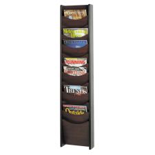 Safco 12-Pocket Wood Literature Display Rack, Mahogany | OfficeSupply.com