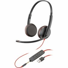 Plantronics Blackwire C3225 Over-The-Head Wired Headphones, Black ...