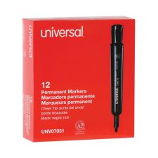 Chisel Tip Permanent Marker, Broad Chisel Tip, Black, Dozen ...