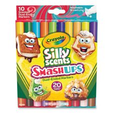 Crayola Silly Scents Smash Up Dual Ended Markers, Broad Tip
