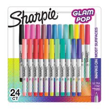 Sharpie Glam Pop Permanent Markers, Ultra-Fine Point, Assorted