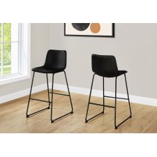 Office Chair, Bar Height, Standing, Computer Desk, Work, Black Leather ...