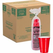 Solo 16 oz Plastic Cold Party Cups - SCCP16RCT | OfficeSupply.com