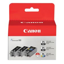 Canon PGI-35/CLI-36 Black And Tri-Color Ink Cartridges, Pack Of 3 - View #4