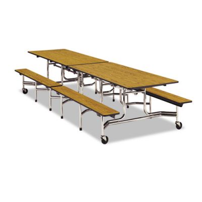 VIRMTBH12091 - Virco Mobile Folding Tables with 2 Attached Benches