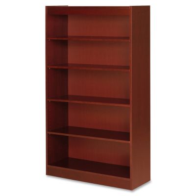 LLR89053 - Lorell 5-Shelf Panel Veneer Bookcase