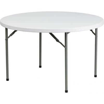 FHFDADYCZ122RGG - Flash Furniture White Plastic folding table