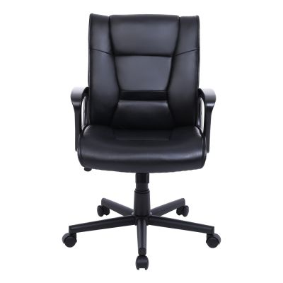 Chairmade チェアメイド ride ワークジャケット　ブラック　廃番 Rezzi Vegan Leather Mid-Back Manager Office Chair, Black