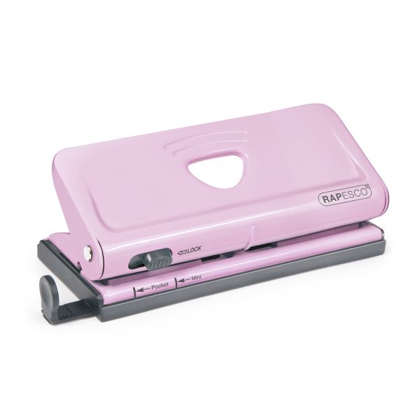 RPC1322 Rapesco Adjustable 6-Hole Organizer/ Diary Punch (Pink)