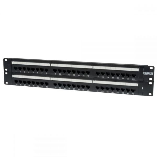 SYNX352595 Tripp Lite 48-Port Cat6 Cat5 Patch Panel Rackmount 110 Punch Down RJ45 Ethernet 1URM 568B