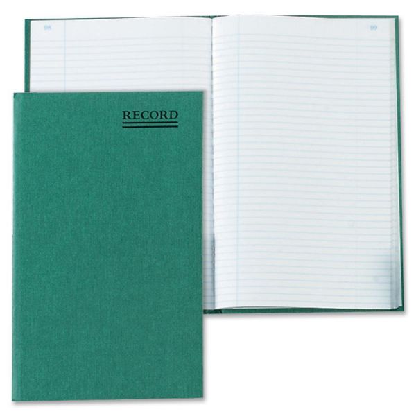 RED56521 National Emerald Series Account Book, Green Cover, 200 Pages, 9 5/8 x 6 1/4