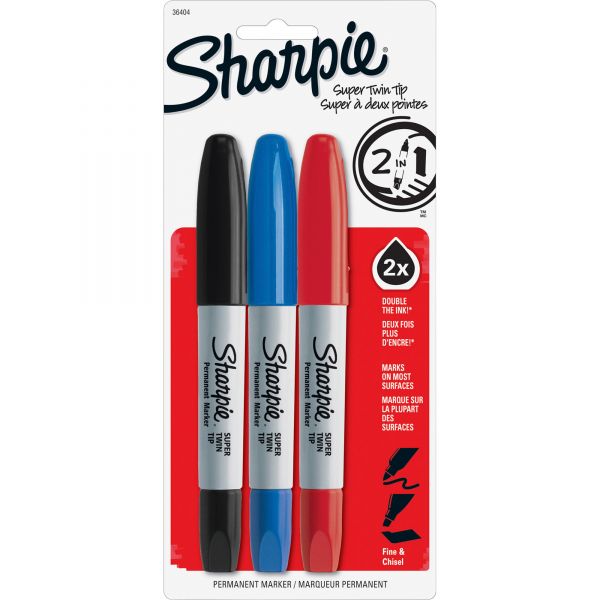 SAN36404PP Sharpie Super Twin Tip Permanent Markers