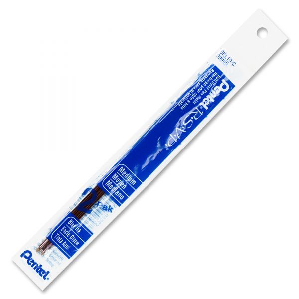 PENBKL10C Pentel Refill for Pentel R.S.V.P. Ballpoint Pens, Medium, Blue Ink, 2/Pack