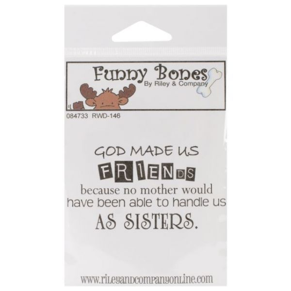 NOTM084733 Riley & Company Funny Bones Cling Mounted Stamp 2"X1.25"