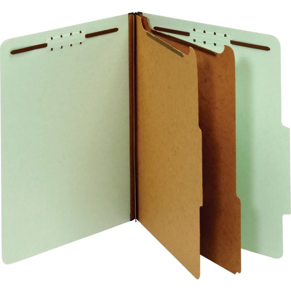 PFX24076R Globe-Weis Recycled Light Green Pressboard Classification Folders