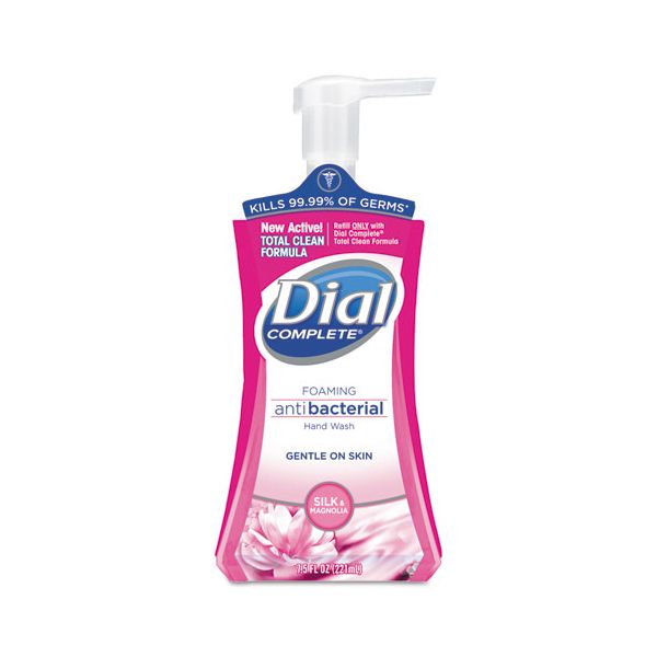 DIA14299EA Dial Antibacterial Foaming Hand Wash, Silk & Magnolia, 7.5 oz Pump Bottle