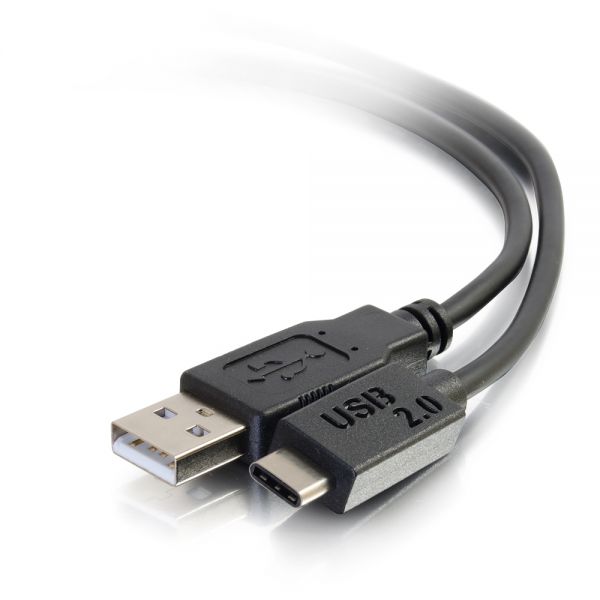 SYNX4541588 C2G 3ft USB 2.0 USB-C to USB-A Cable M/M - Black