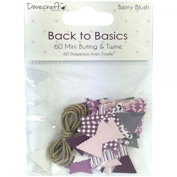 NOTM335366 Dovecraft Back To Basics Berry Blush Mini Bunting