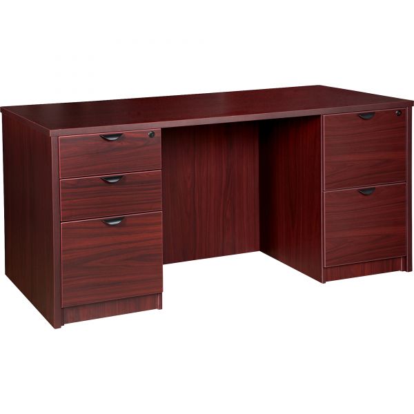 LLR79018 Lorell Prominence 79000 Series Double Pedestal Computer Desk