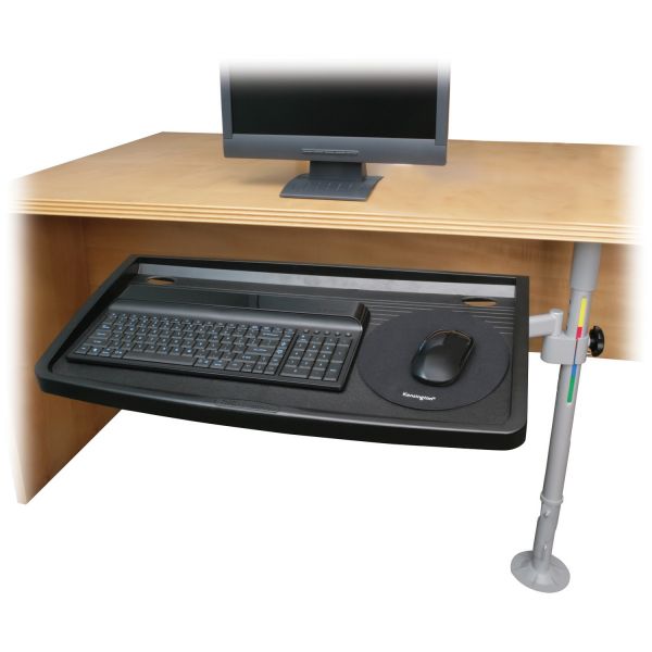 KMW62835 Kensington SnapLock Adjustable Keyboard Tray with SmartFit System, 26w x 13-1/2d, Gray