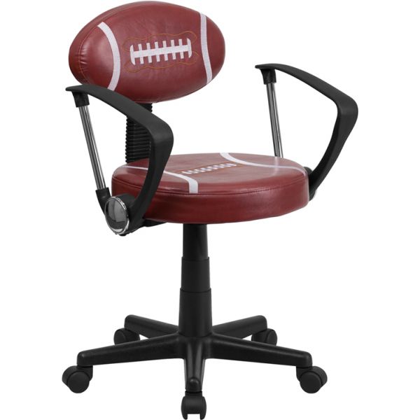 FHFBT6181FOOTAGG Flash Furniture Football Student Task Chair with Arms