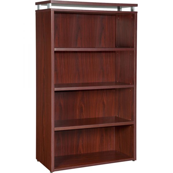 LLR68720 Lorell 68600 Series 4-Shelf Laminate Bookcase