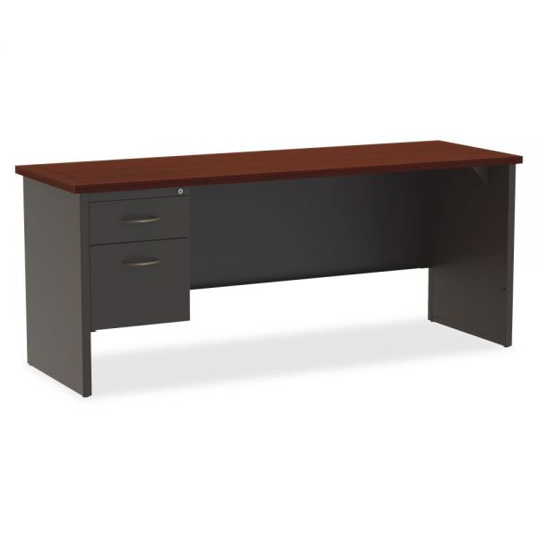 LLR79164 Lorell Commercial Single Pedestal Computer Desk
