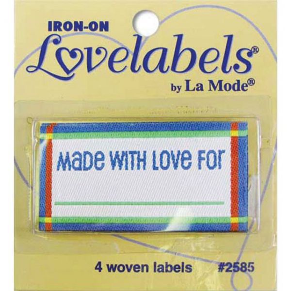 NOTM100629 Iron-On Lovelabels 4/Pkg