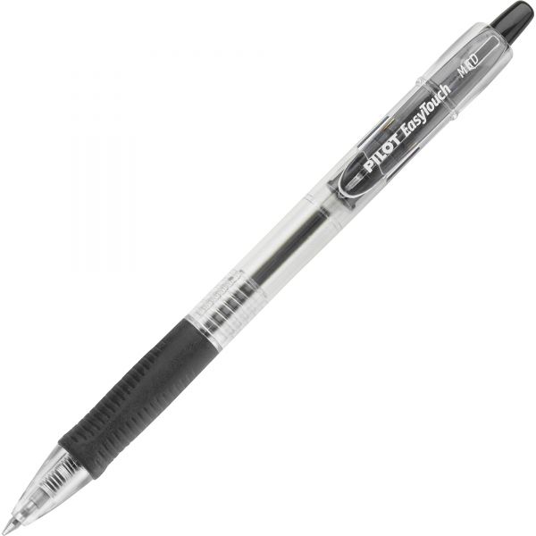 PIL32220 Pilot EasyTouch Retractable Ball Point Pen, Black Ink, 1mm, Dozen