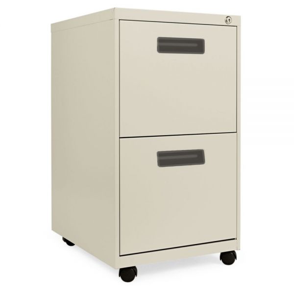 ALEPAFFPY Alera Two-Drawer Metal Pedestal File, 14 7/8w x 19-1/8d x 27-3/4h, Putty