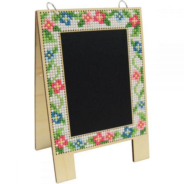 NOTM291420 Wood Chalkboard Easel Punched For Cross Stitch Kit