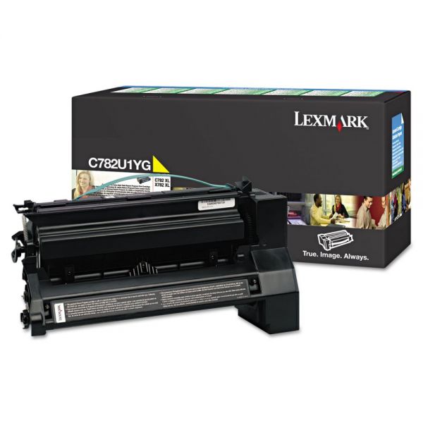 LEXC782U1YG Lexmark C782U1YG Yellow Extra High Yield Return Program Toner Cartridge