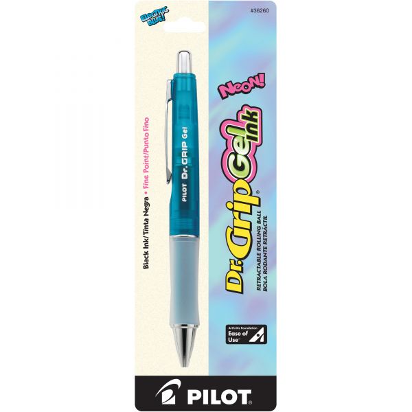 PIL36260 Pilot Dr. Grip Gel Ink Retractable Roller Ball Pen, Black Ink, .7mm