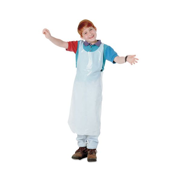 BAU64620 Baumgartens Disposable Apron, Polypropylene, One Size Fits All, White, 100/Pack
