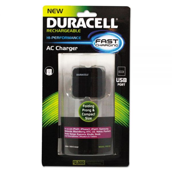 ECAPRO158 Duracell Wall Charger for USB Devices, 1 USB Port