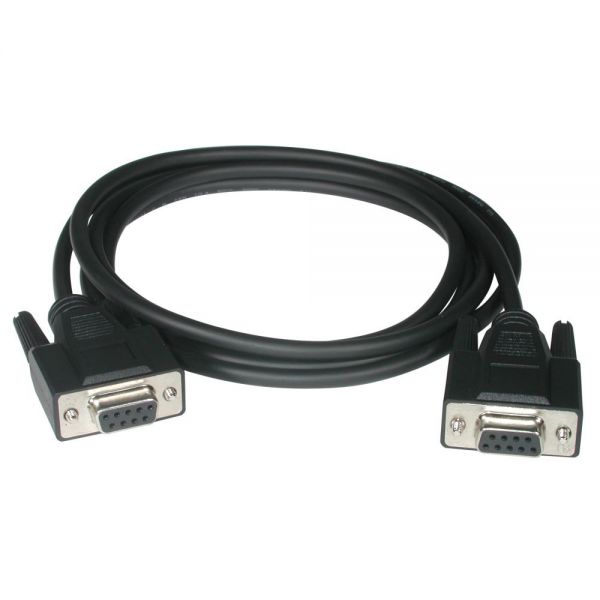 SYNX2045444 C2G 6ft DB9 F/F Null Modem Cable - Black