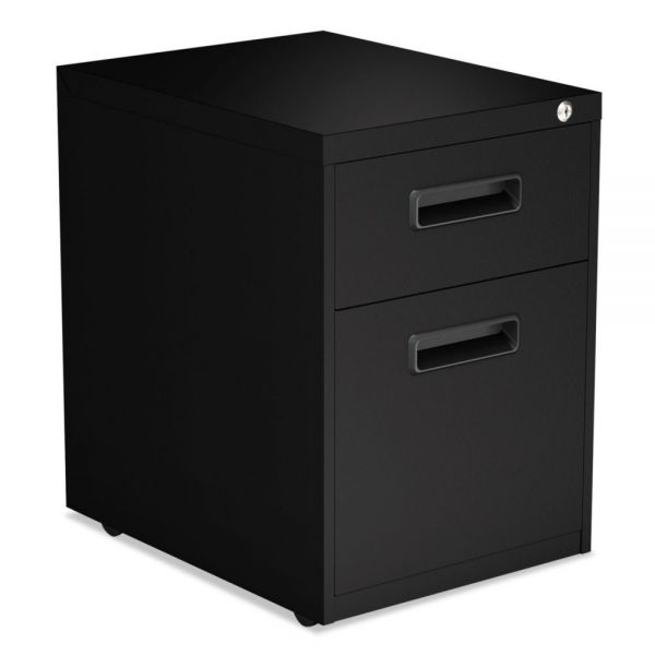 ALEPABFBL Alera Two-Drawer Metal Pedestal File, 14 7/8w x 19 1/8d x 21 5/8h, Black