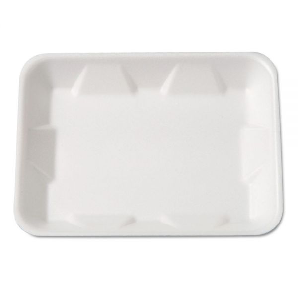 GNP4DWH Genpak Supermarket Tray, Foam, White, 9-1/4 x 7-1/4 x 4/5, 125/Bag