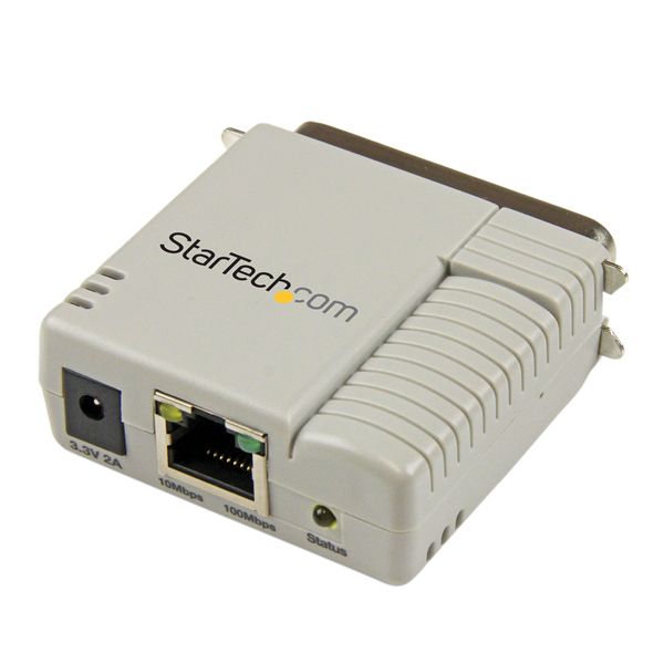 SYNX3734523 StarTech.com 1 Port 10/100 Mbps Ethernet Parallel Network Print Server