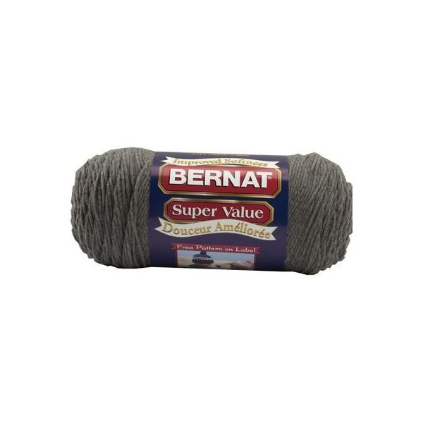 NOTM069190 Bernat Super Value Yarn - True Gray