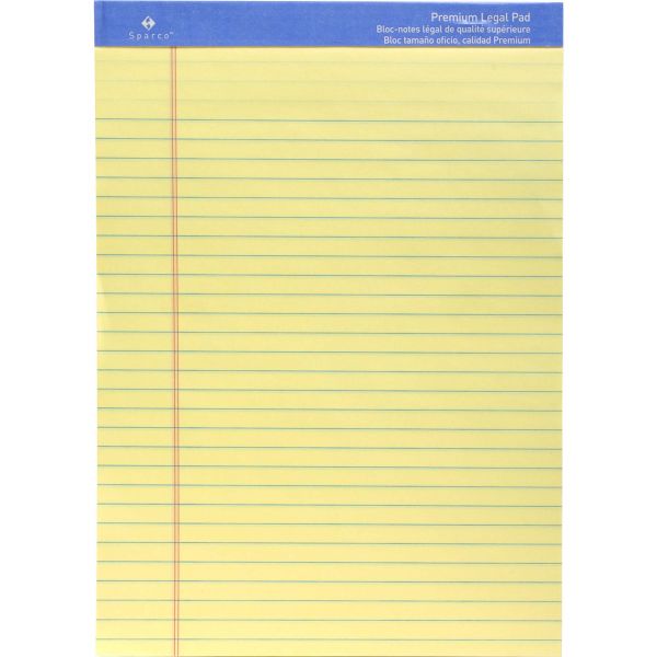 SPR1011 Sparco Premium Grade Letter-Size Legal Pad