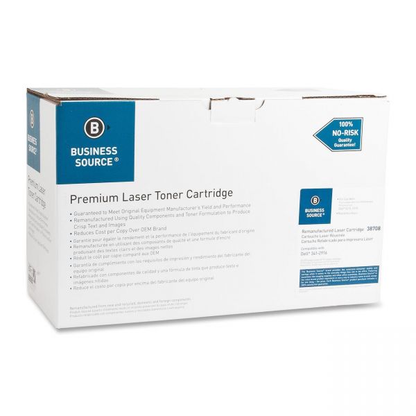 BSN38708 Business Source Remanufactured Dell 341-2916 Black Toner Cartridge