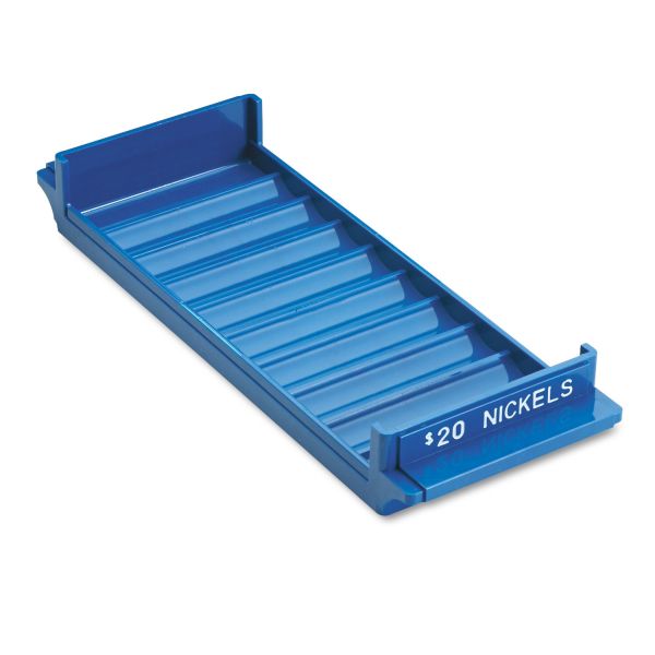 MMF212080508 MMF Industries Porta-Count System Rolled Coin Plastic Storage Tray, Blue