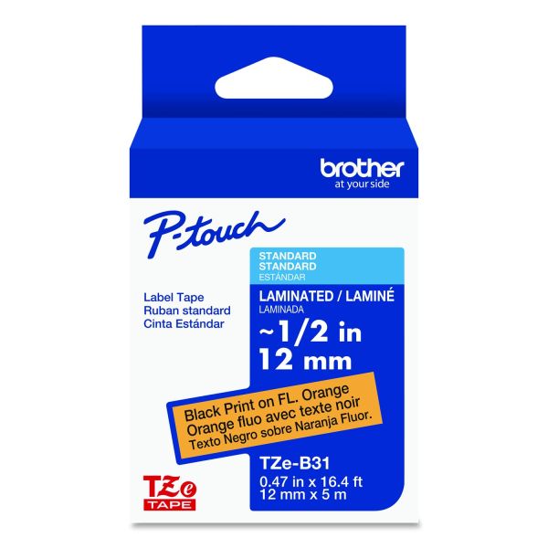 Brother P-Touch TZe Laminated Removable Label Tapes, 0.47