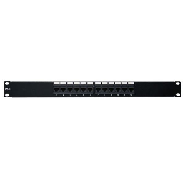 IGRMQR1156 4XEM 12 Port CAT5E Rackmount Patch Panel