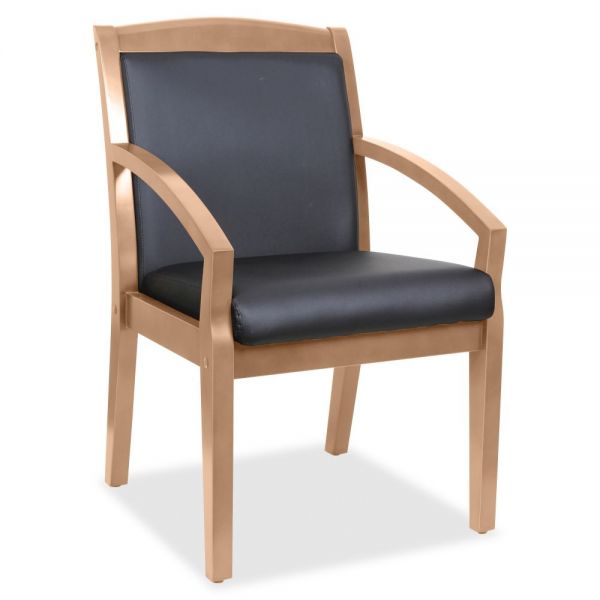 LLR20025 Lorell Sloping Arms Wood Guest Chair