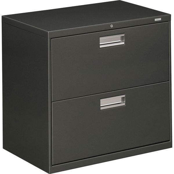 HON672LS HON 600 Series Two-Drawer Lateral File, Letter/Legal/A4, 30w x 19-1/4d, Charcoal