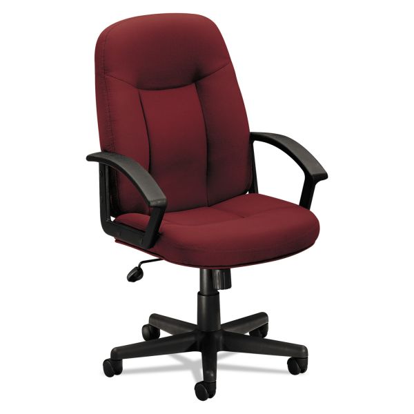 BSXVL601VA62 HON VL601 Series Executive High-Back Swivel/Tilt Chair, Burgundy Fabric/Black Frame