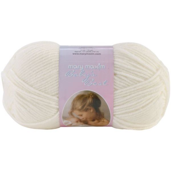 NOTM062477 Mary Maxim Baby's Best Yarn - Ecru