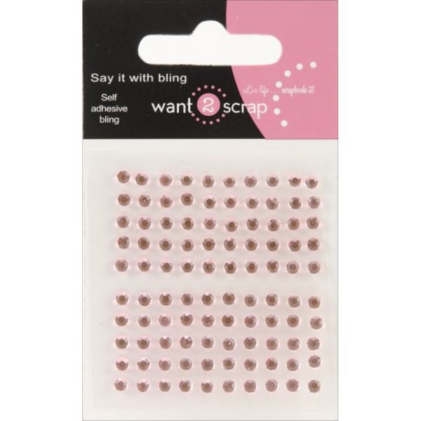 NOTM364439 Want2Scrap Self-Adhesive Baby Bling 2.5mm 100/Pkg